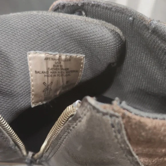 Men's Grey Leather Shoes - Picture 3 of 7